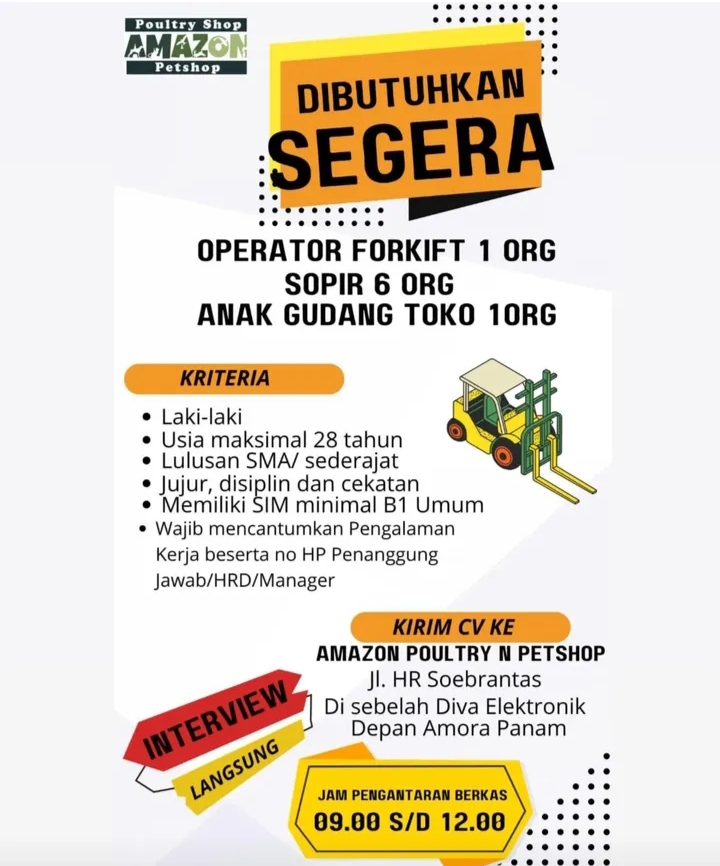 lowongan kerja Amazon Poultry