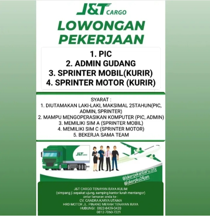 Lowongan kerja J&T Cargo