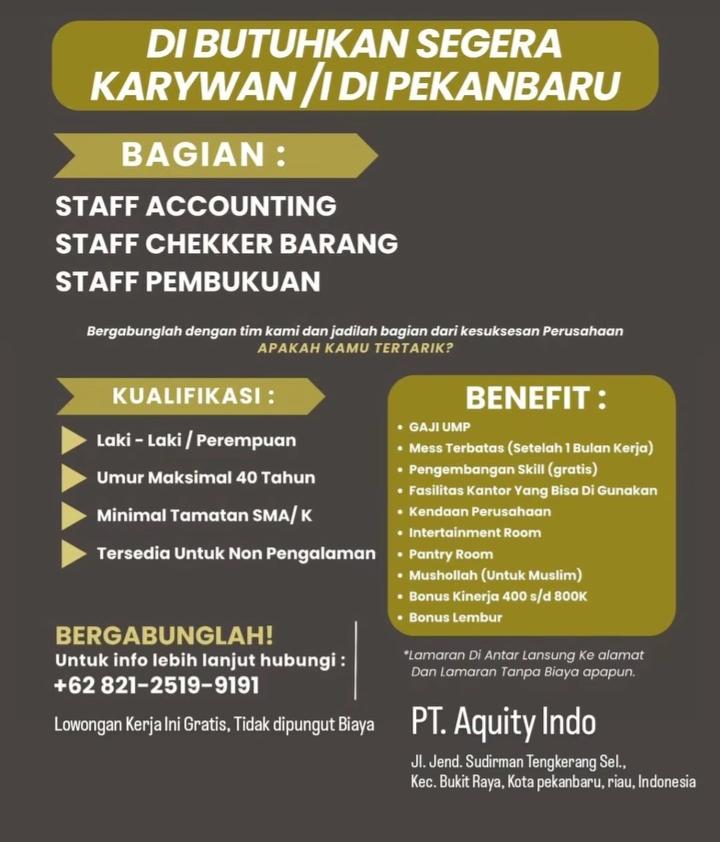 PT Aquity Indo Pekanbaru